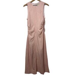 Luxely Dusty Rose Sleeveless Ruched Dress Size 12 NWT